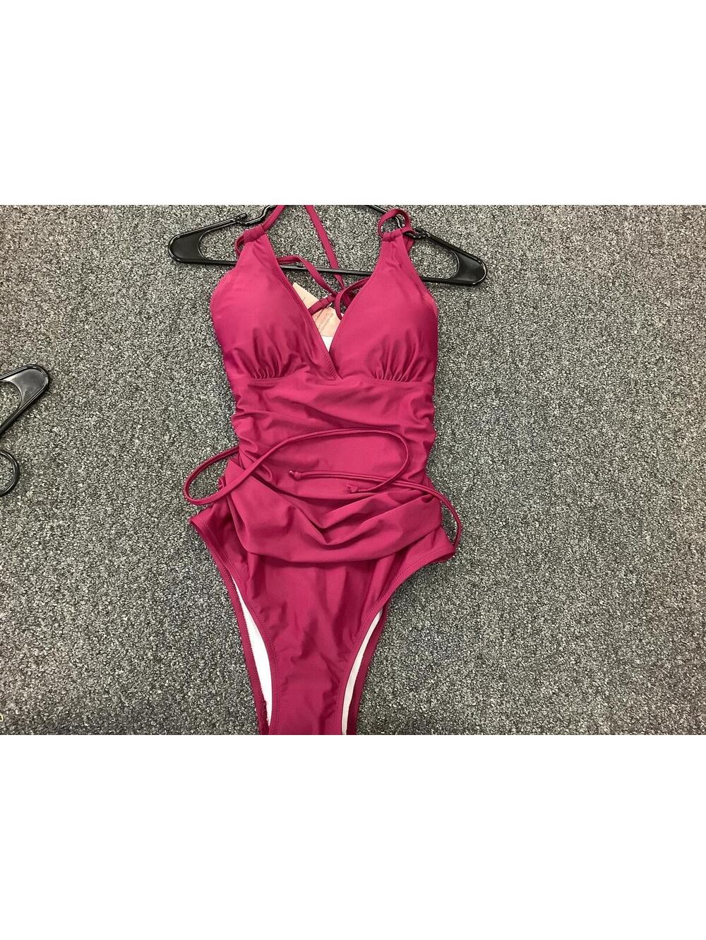 Women's Pink One-Piece Swimsuit Size L
